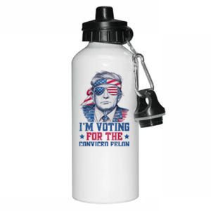 Trump 2024 Convicted Felon Im Voting Convicted Felon 2024 Aluminum Water Bottle 