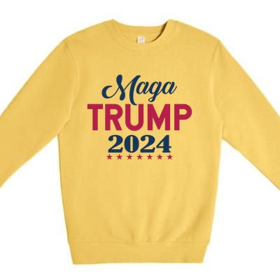 Trump 2024 Campaign Graphics Premium Crewneck Sweatshirt