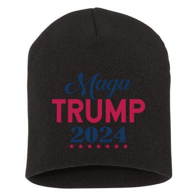 Trump 2024 Campaign Graphics Short Acrylic Beanie