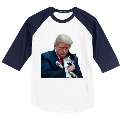 Trump 2024 Cat Maga Funny Trump Cat Baseball Sleeve Shirt