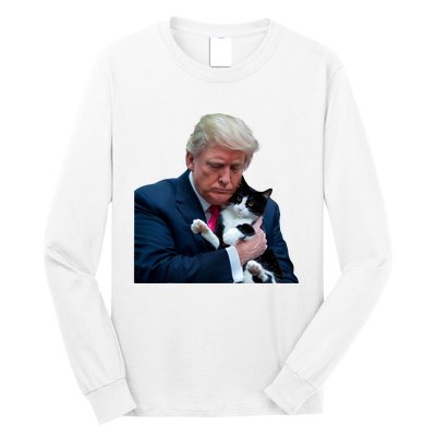 Trump 2024 Cat Maga Funny Trump Cat Long Sleeve Shirt