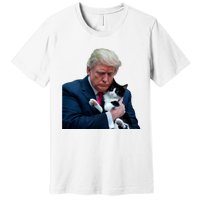 Trump 2024 Cat Maga Funny Trump Cat Premium T-Shirt