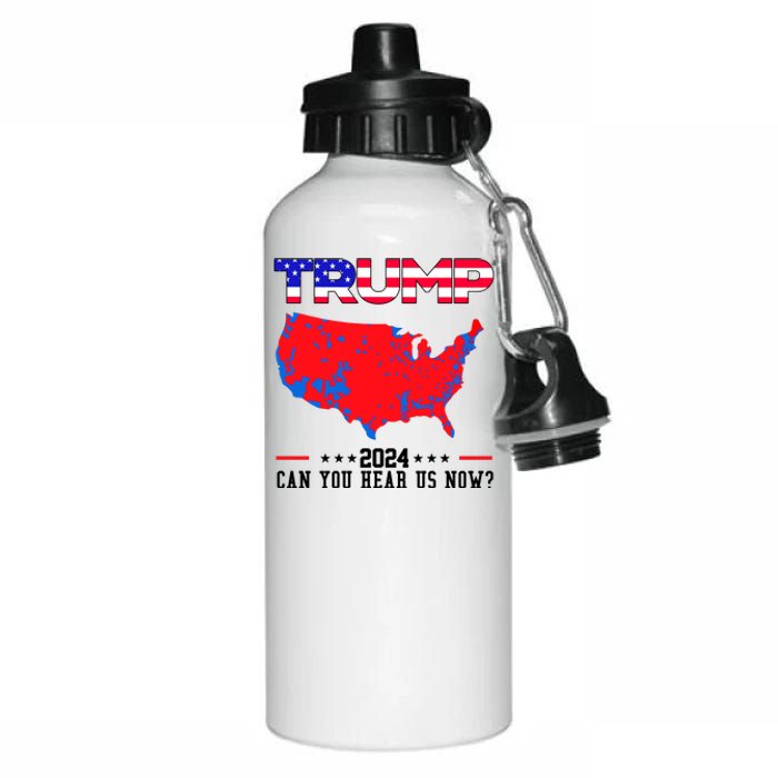 Trump 2024 Can You Hear Us Now Pro Donald Trump Election Usa Map Aluminum Water Bottle