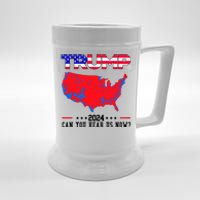 Trump 2024 Can You Hear Us Now Pro Donald Trump Election Usa Map Beer Stein