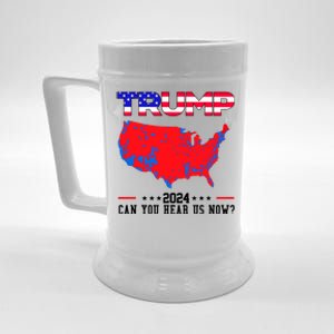 Trump 2024 Can You Hear Us Now Pro Donald Trump Election Usa Map Beer Stein