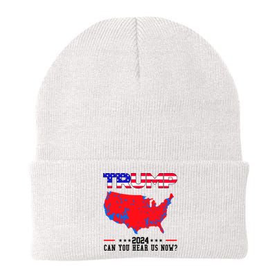 Trump 2024 Can You Hear Us Now Pro Donald Trump Election Usa Map Beanie