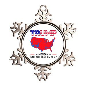 Trump 2024 Can You Hear Us Now Pro Donald Trump Election Usa Map Metallic Star Ornament