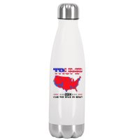 Trump 2024 Can You Hear Us Now Pro Donald Trump Election Usa Map Stainless Steel Insulated Water Bottle