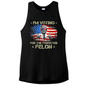 Trump 2024 Convicted Felon Im Voting Convicted Felon 2024 Ladies PosiCharge Tri-Blend Wicking Tank