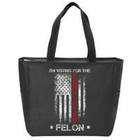 Trump 2024 Convicted Felon IM Voting Convicted Felon 2024 Zip Tote Bag