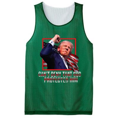 Trump 2024 CanT Deny That God Protected Him Mesh Reversible Basketball Jersey Tank