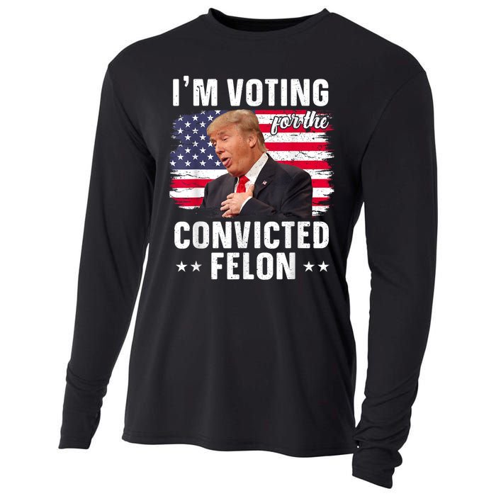 Trump 2024 Convicted Felon Im Voting Convicted Felon 2024 Cooling Performance Long Sleeve Crew