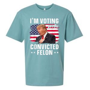 Trump 2024 Convicted Felon Im Voting Convicted Felon 2024 Sueded Cloud Jersey T-Shirt