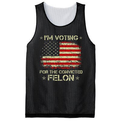 Trump 2024 Convicted Felon Mesh Reversible Basketball Jersey Tank