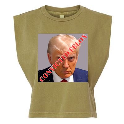 Trump 2024 Convinced Felon Garment-Dyed Women's Muscle Tee