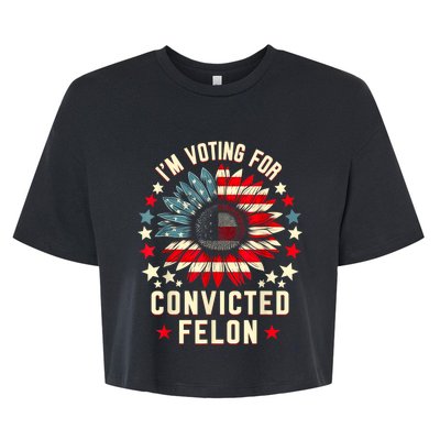 Trump 2024 Convicted Felon IM Voting Convicted Felon 2024 Bella+Canvas Jersey Crop Tee