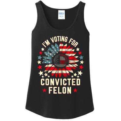 Trump 2024 Convicted Felon IM Voting Convicted Felon 2024 Ladies Essential Tank