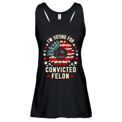 Trump 2024 Convicted Felon IM Voting Convicted Felon 2024 Ladies Essential Flowy Tank