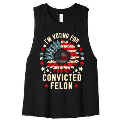 Trump 2024 Convicted Felon IM Voting Convicted Felon 2024 Women's Racerback Cropped Tank