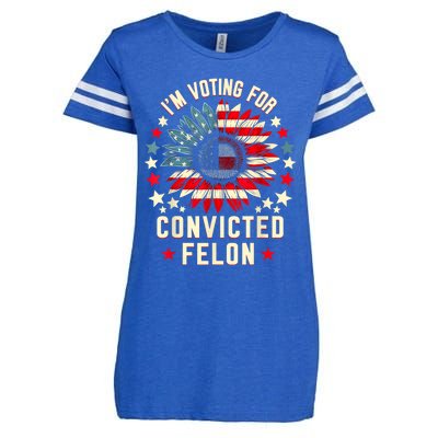 Trump 2024 Convicted Felon IM Voting Convicted Felon 2024 Enza Ladies Jersey Football T-Shirt