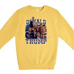 Trump 2024 Collage Premium Crewneck Sweatshirt