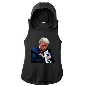 Trump 2024 Cat Maga Funny Trump Cat Ladies PosiCharge Tri-Blend Wicking Draft Hoodie Tank