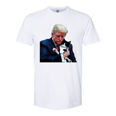 Trump 2024 Cat Maga Funny Trump Cat Softstyle® CVC T-Shirt