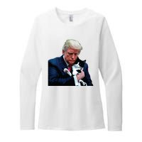 Trump 2024 Cat Maga Funny Trump Cat Womens CVC Long Sleeve Shirt