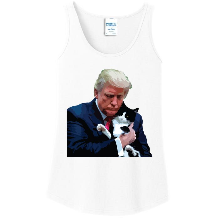 Trump 2024 Cat Maga Funny Trump Cat Ladies Essential Tank