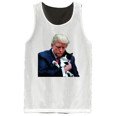 Trump 2024 Cat Maga Funny Trump Cat Mesh Reversible Basketball Jersey Tank