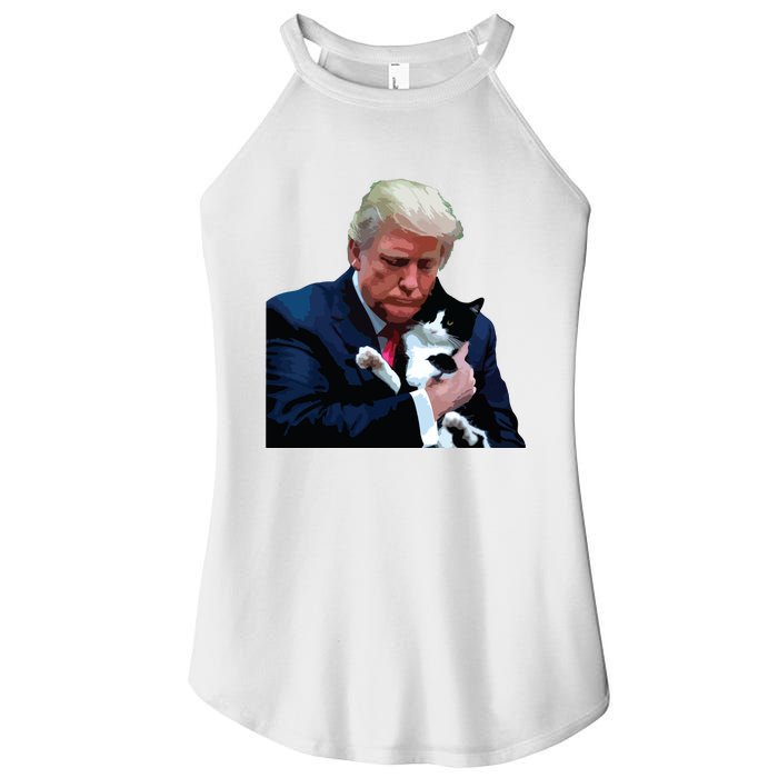 Trump 2024 Cat Maga Funny Trump Cat Women's Perfect Tri Rocker Tank