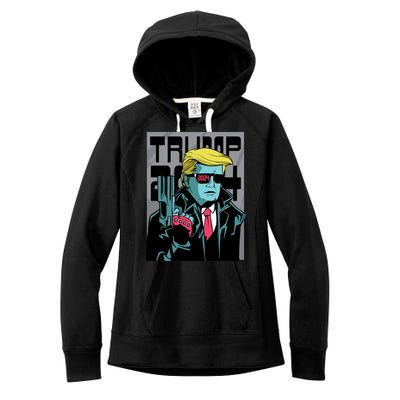 Trump 2024 Comic Cover Women's Fleece Hoodie