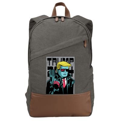 Trump 2024 Comic Cover Cotton Canvas Backpack