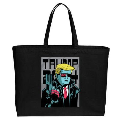 Trump 2024 Comic Cover Cotton Canvas Jumbo Tote