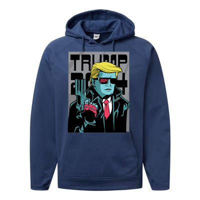 Trump 2024 Comic Cover Performance Fleece Hoodie