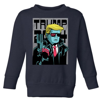 Trump 2024 Comic Cover Toddler Sweatshirt