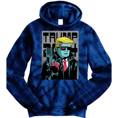 Trump 2024 Comic Cover Tie Dye Hoodie