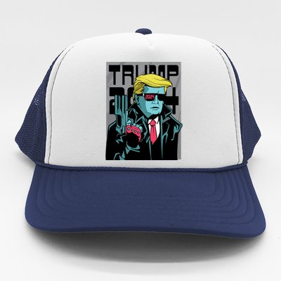 Trump 2024 Comic Cover Trucker Hat