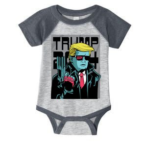 Trump 2024 Comic Cover Infant Baby Jersey Bodysuit