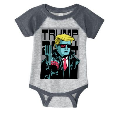 Trump 2024 Comic Cover Infant Baby Jersey Bodysuit