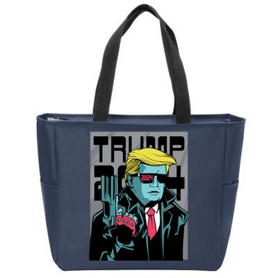 Trump 2024 Comic Cover Zip Tote Bag