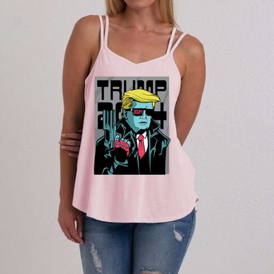 Trump 2024 Comic Cover Women's Strappy Tank