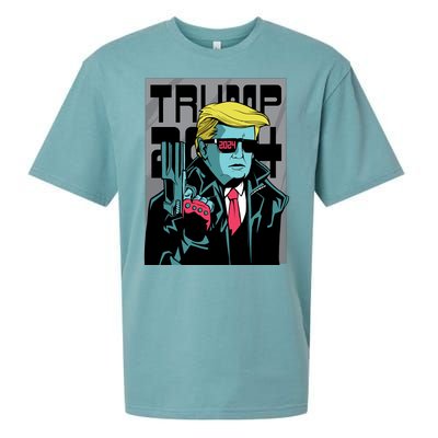 Trump 2024 Comic Cover Sueded Cloud Jersey T-Shirt