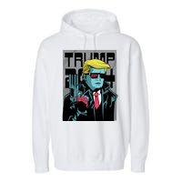 Trump 2024 Comic Cover Garment-Dyed Fleece Hoodie