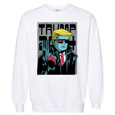 Trump 2024 Comic Cover Garment-Dyed Sweatshirt