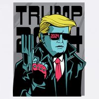 Trump 2024 Comic Cover Garment-Dyed Heavyweight T-Shirt