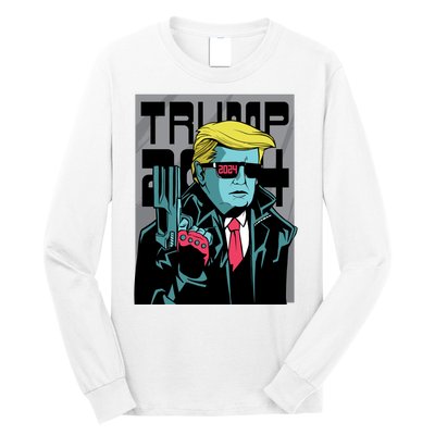 Trump 2024 Comic Cover Long Sleeve Shirt