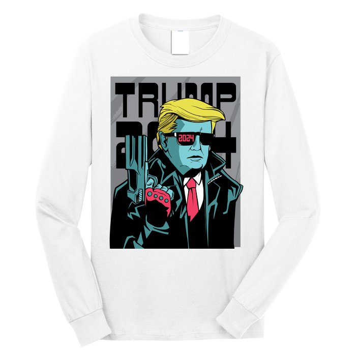 Trump 2024 Comic Cover Long Sleeve Shirt