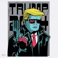 Trump 2024 Comic Cover Button