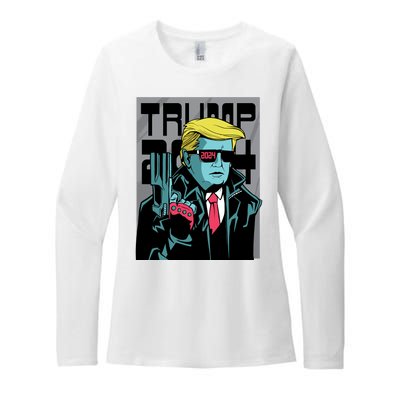 Trump 2024 Comic Cover Womens CVC Long Sleeve Shirt